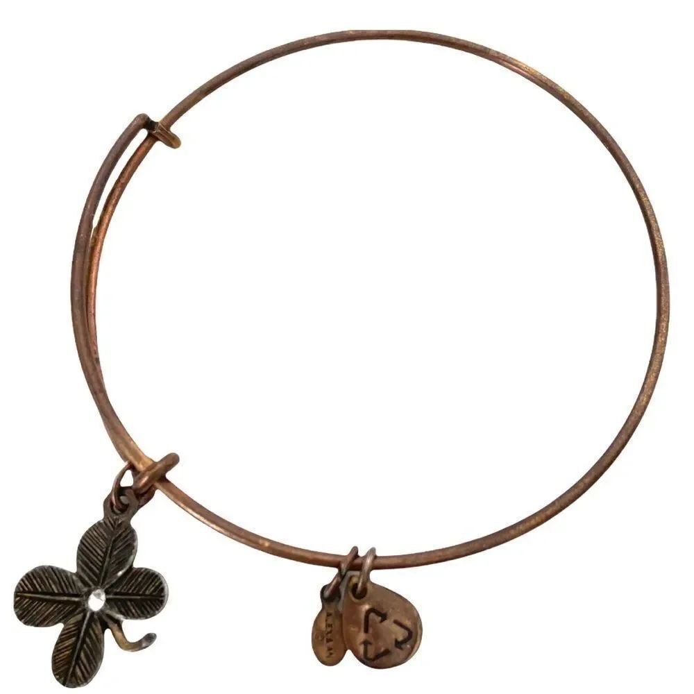 Alex and Ani Lucky Clover Charm Bangle / Bracelet